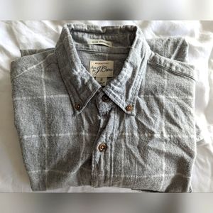 J. Crew Slim Untucked brushed twill in Every Square Grey Ivory plaid